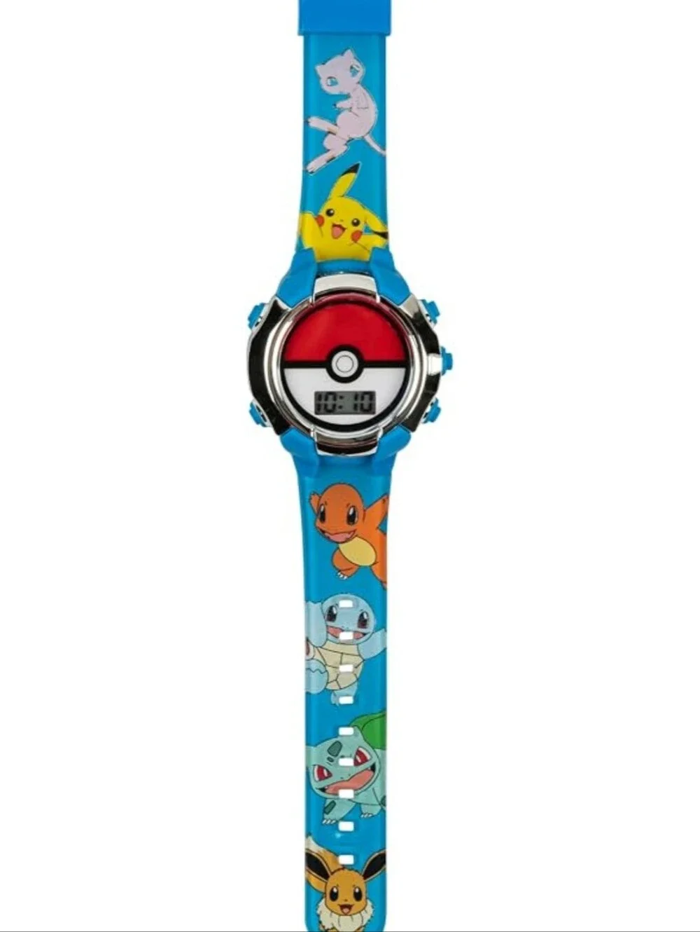 Kids Flashing LCD Watch - Blue Pikachu & Charmander Design